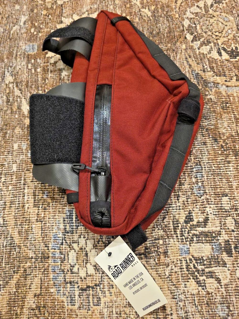 Road Runner Bags Wedge 2.5L Burgundy Cordura Half Frame Bag NWT USA Bikepacking